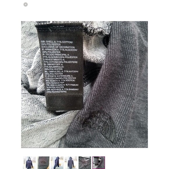 The North Face Dolman Sleeve Wide Cut Hoodie Gray Women’s Medium Hiking Outdoor - Picture 6 of 9